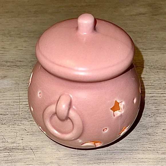 NEW Light up Pink Ceramic Moon and Stars Cauldron Halloween Decoration W… - Picture 2 of 4